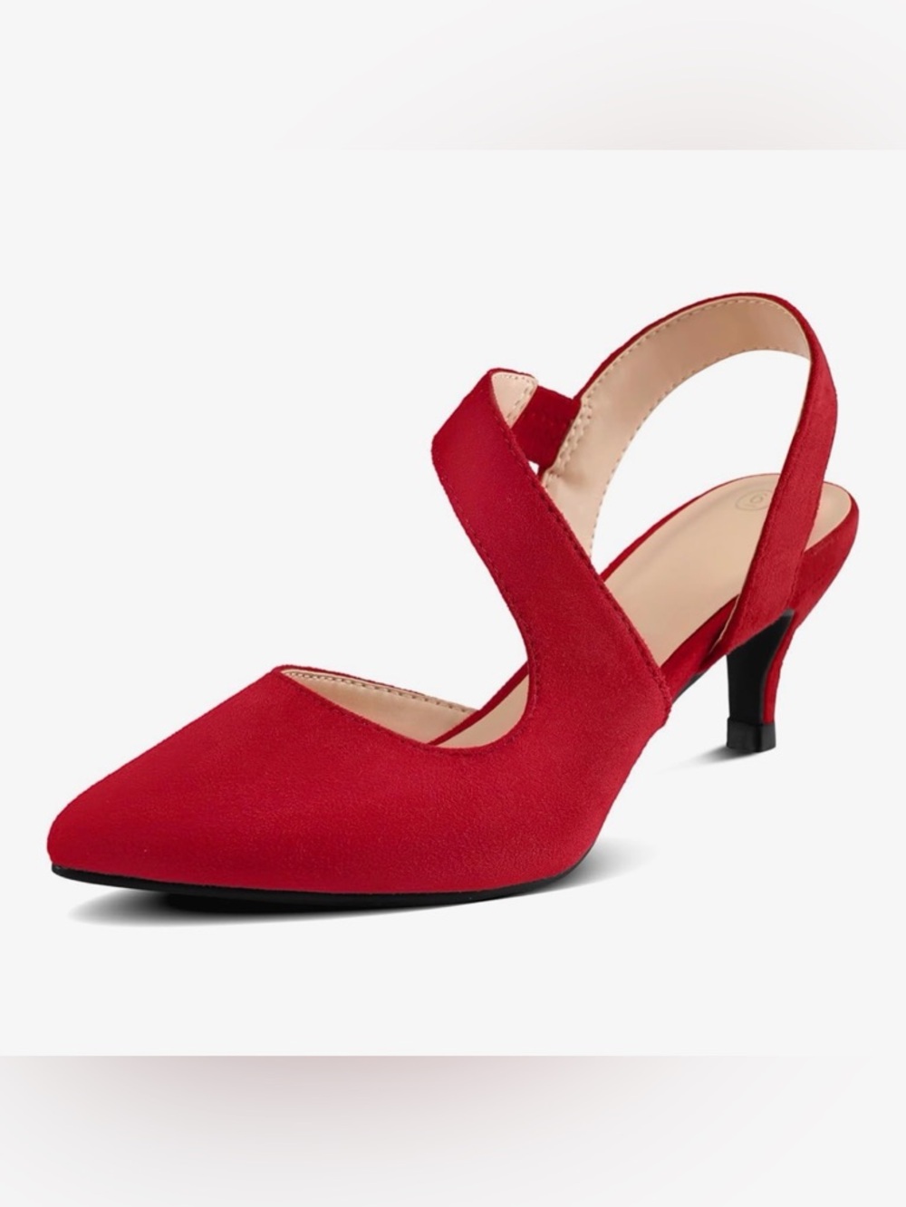 mysoft NWT Red Slingback Kitten Heel Pumps – Wide Width – Size 9.5W
